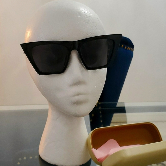 New Vintage Square Heavy Black Glasses - Picture 1 of 4